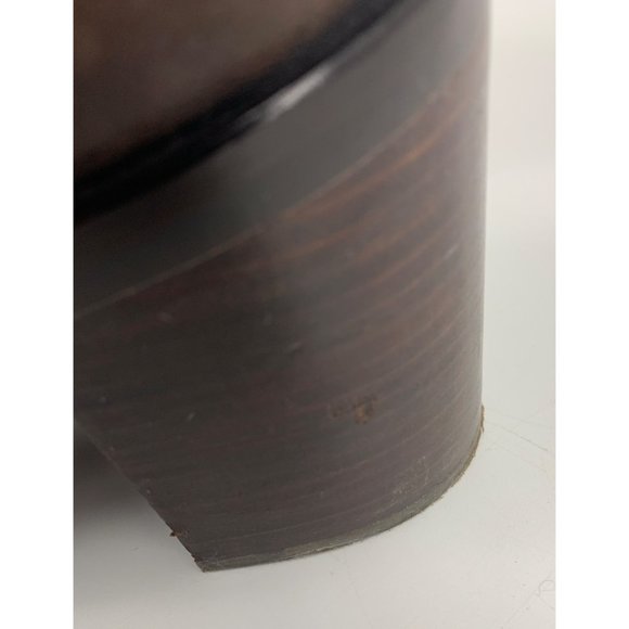 Tory Burch Brown Leather Ankle Boots with Wrap Around Strap and Buckle Size 9M - Picture 4 of 7